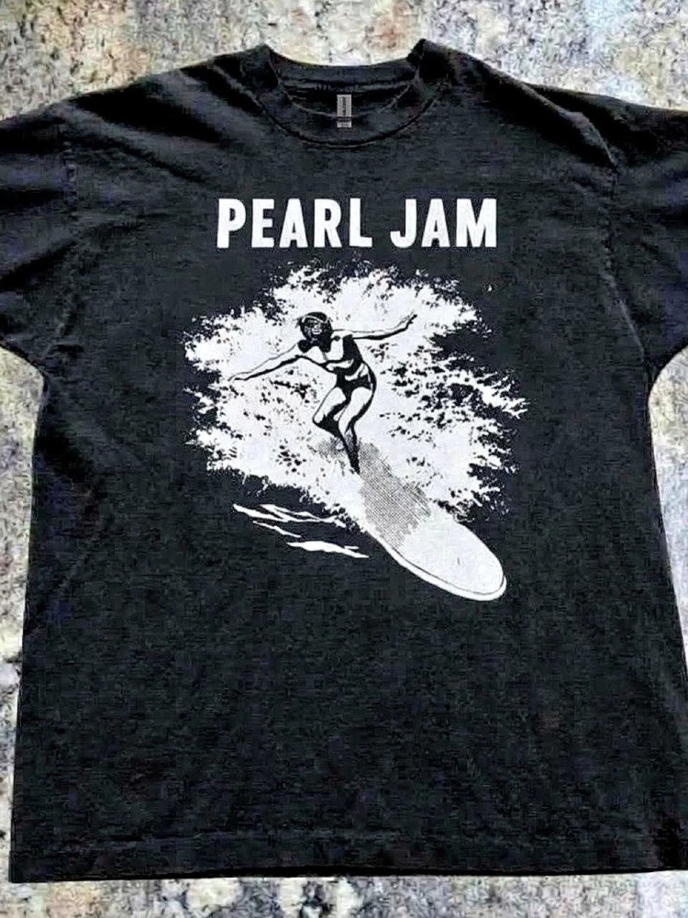 Black Pearl Jam Surfer T-Shirt Graphic Tee